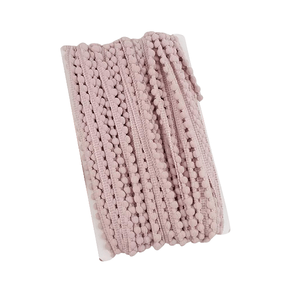 Fita Mini Pompom 10mm | 1 Metro Cor: Rose