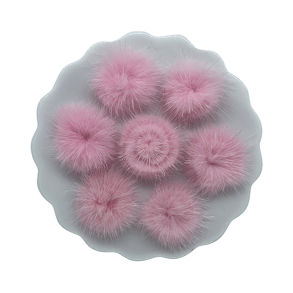Pompom de Pelúcia Achatado 2,5cm | Cor: 151 Peony