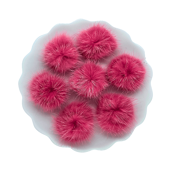 Pompom de Pelúcia Achatado 2,5cm | Cor: 152 Fantasy Rose