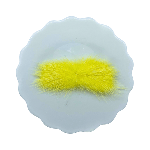 Pompom Bigode de Pelúcia 7cm | Cor: 640 Lemon