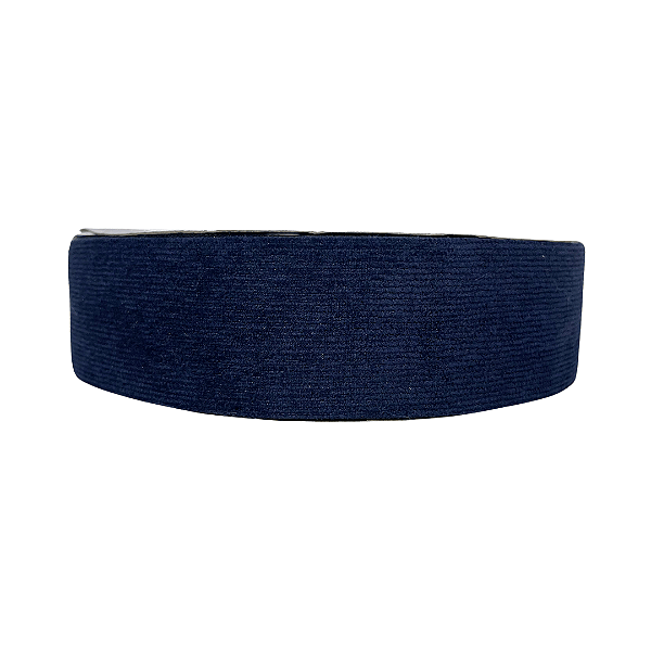 Fita de Veludo Cotelê 38mm | 1 Metro | Cor: Azul Marinho