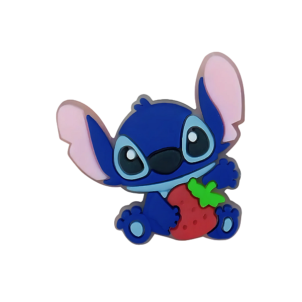Aplique Emborrachado Personagem Stitch com Morango
