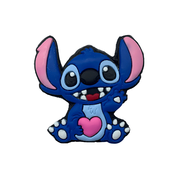 Aplique Emborrachado Personagem Stitch com Coração