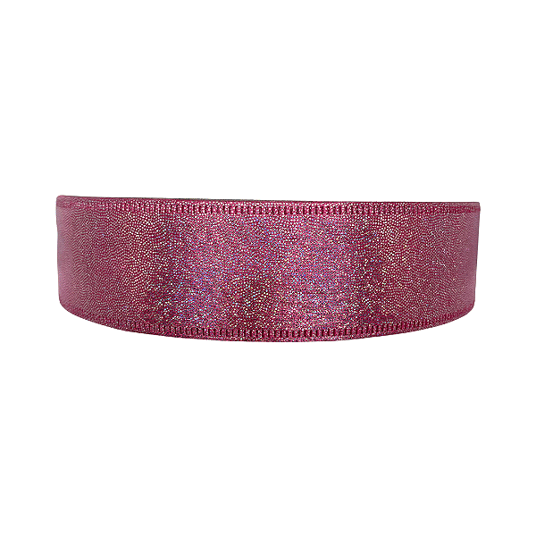 Fita Metalizada com Brilho 38mm | 1 Metro | Cor: Rosa Escuro