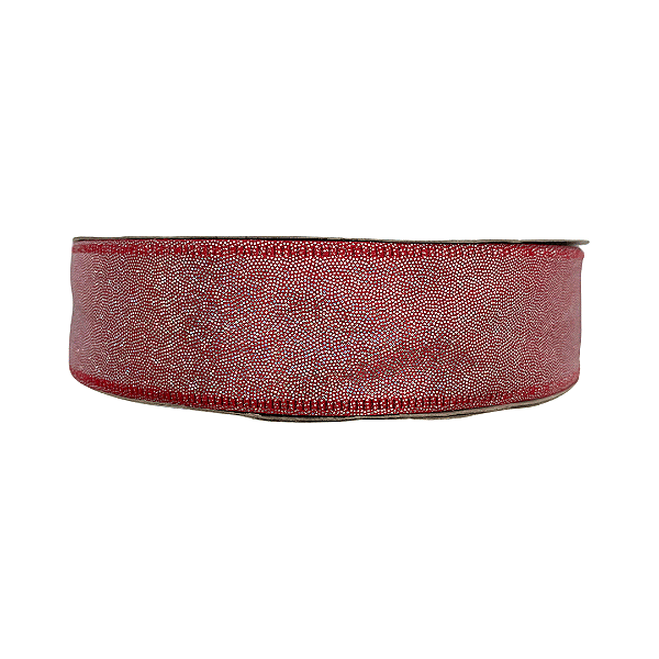 Fita Metalizada com Brilho 38mm | 1 Metro | Cor: Vermelho