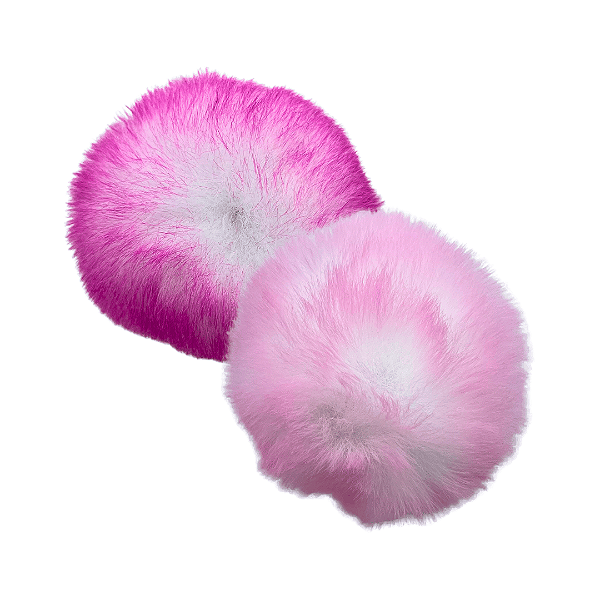 Pompom Pelúcia Matizado 8cm com Elástico