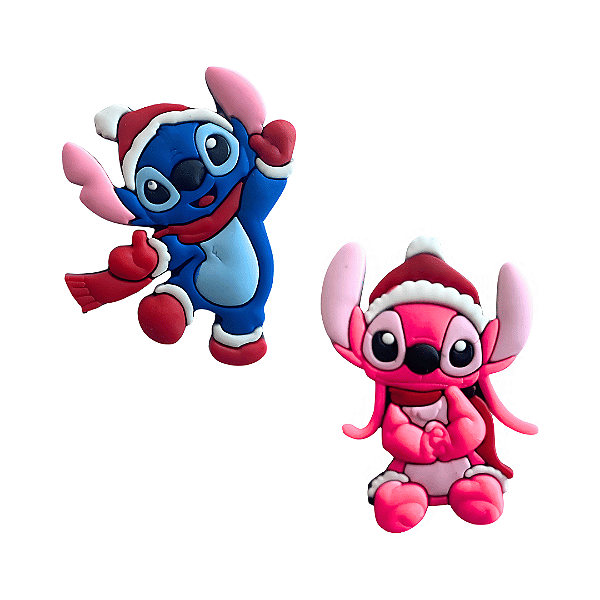 Aplique Emborrachado Personagem Stitch ou Angel Natal