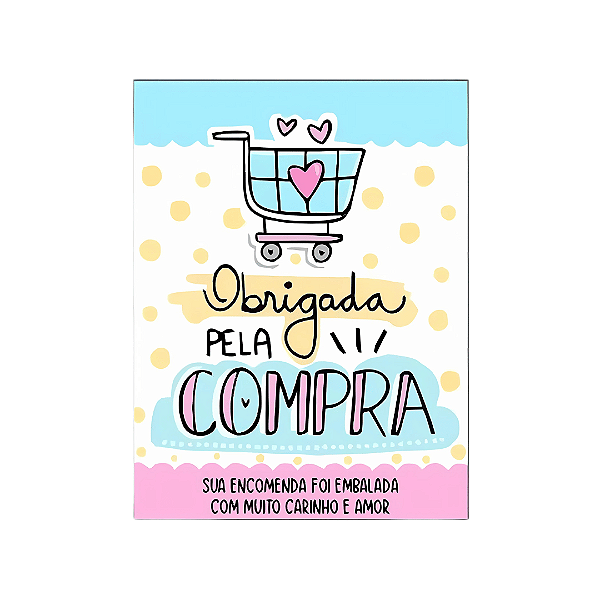 Cartão de Agradecimento 7,5 x 10,5cm | Unidade | Modelo B19