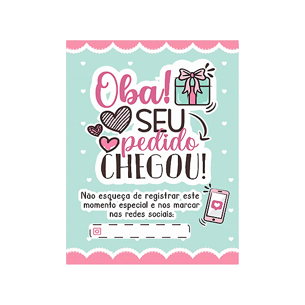 Cartão de Agradecimento 7,5 x 10,5cm | Unidade | Modelo B07