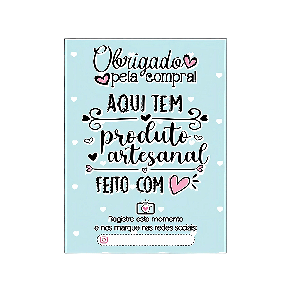 Cartão de Agradecimento 7,5 x 10,5cm | Unidade | Modelo B20