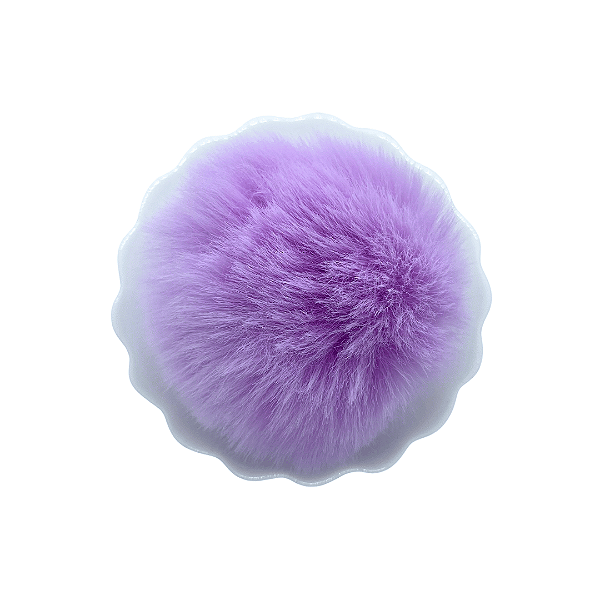 Pompom Pelúcia 80mm com Elástico | Lilás