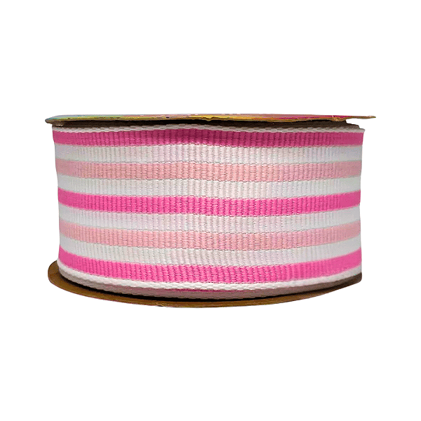 Fita Decorativa Listrada SINIMBU Nº2 | Nº9 | 10 Metros | Cor: Rosa
