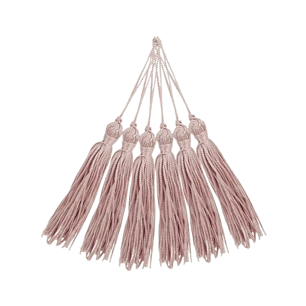 Pingente de Seda Tassel 7cm | Cor: Rose