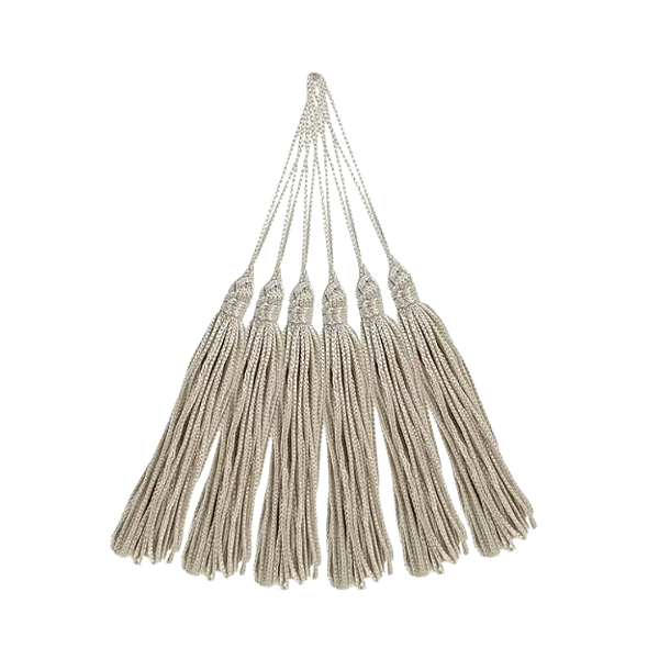 Pingente de Seda Tassel 7cm | Cor: Bege