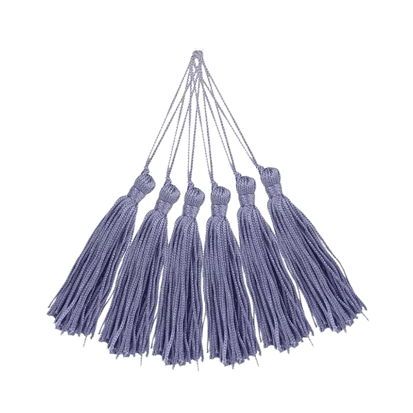 Pingente de Seda Tassel 7cm | Cor: Lilás Escuro
