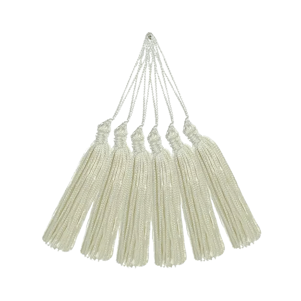 Pingente de Seda Tassel 7cm | Cor: Off White