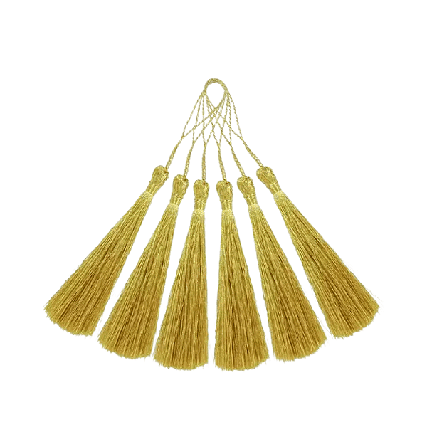 Pingente de Seda Tassel 7cm | Cor: Ouro