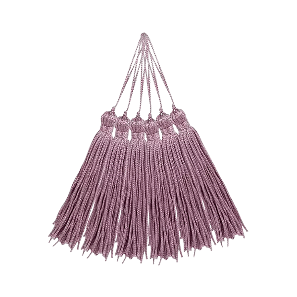 Pingente de Seda Tassel 7cm | Cor: Rose Escuro