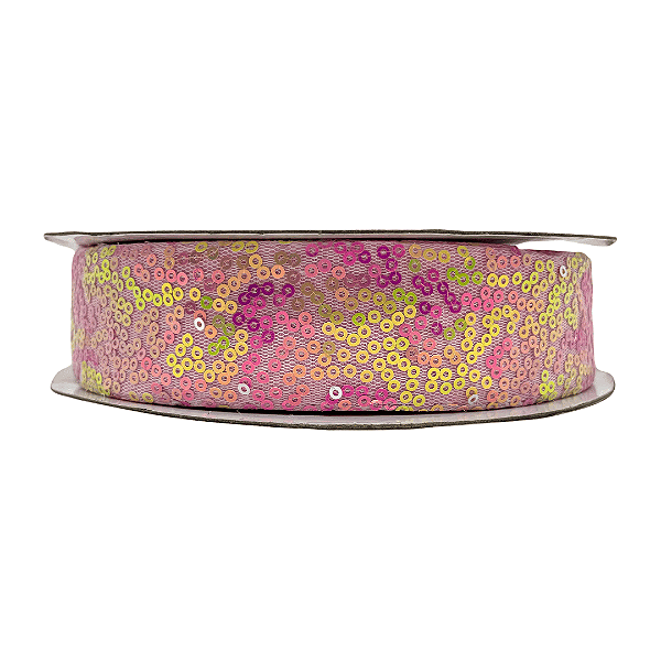 Fita de Paetê 38mm | Metro Cor: Rainbow