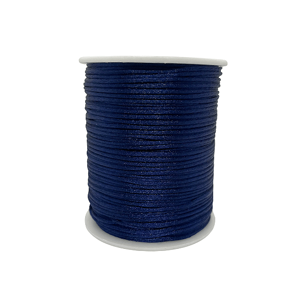 Fio de Seda | Rabo de Rato | Cordão de Cetim 1mm | 5 Metros | Cor: Azul Marinho