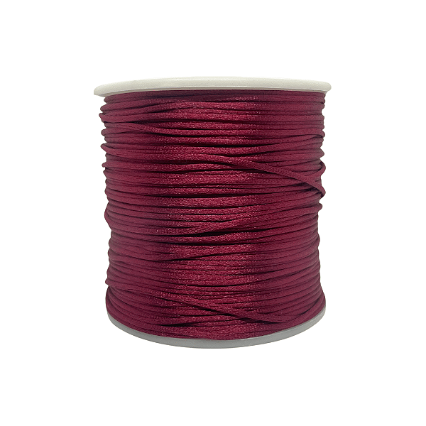 Fio de Seda | Rabo de Rato | Cordão de Cetim 1mm | 5 Metros | Cor: Bordo