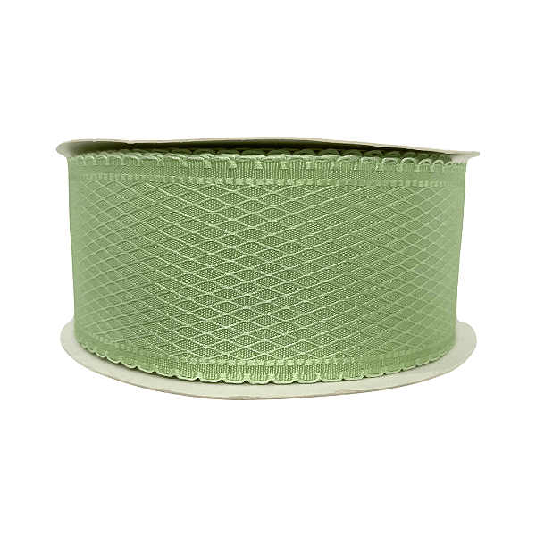 Fita Tecido Losango 38mm | Metro | Cor: Verde