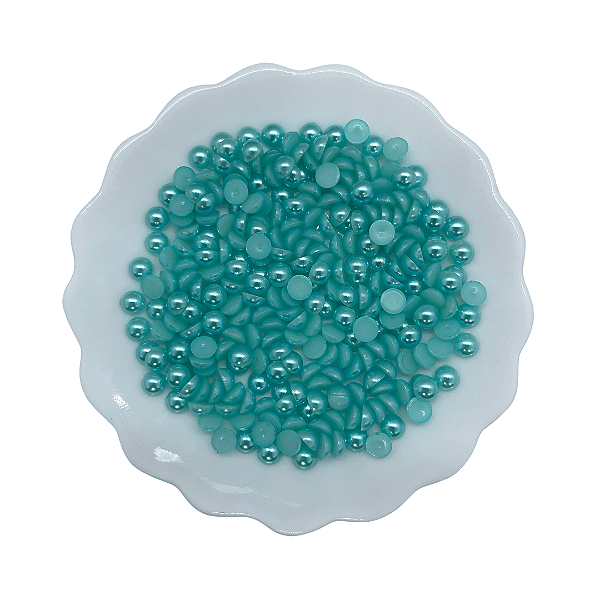Meia Pérola 6mm Com 25g | Cor: Azul Claro
