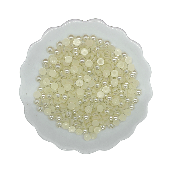 Meia Pérola 6mm Com 25g | Cor: Bege Natural