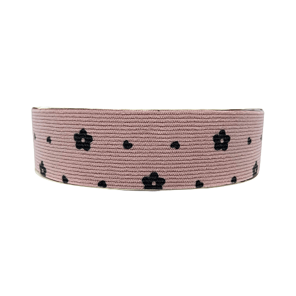 Fita Cotele Com Flor 38mm | Metro | Cor: Rose