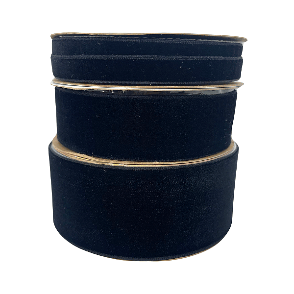 Fita Veludo Comum | Nº2 | Nº5 | Nº9 | Metro | Cor: 030 Black