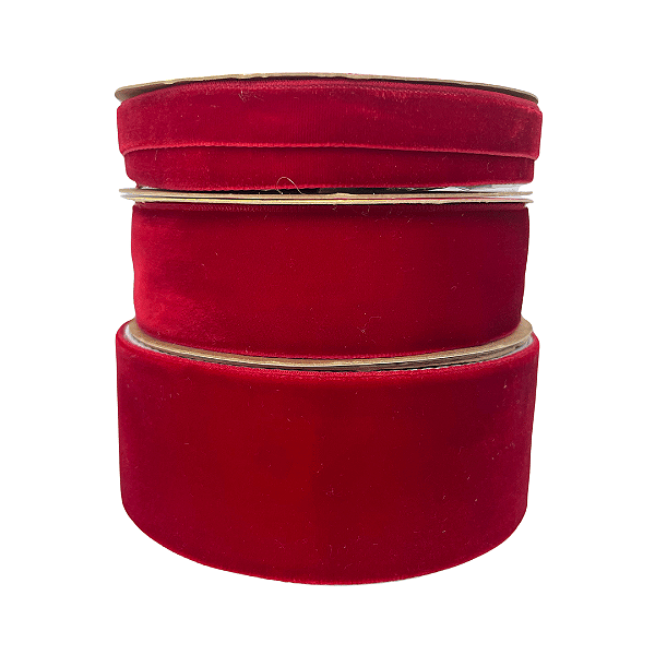 Fita Veludo Comum | Nº2 | Nº5 | Nº9 | Metro | Cor: 250 Red
