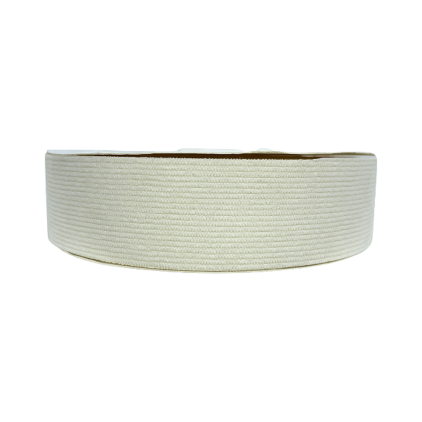 Fita de Veludo Cotelê 38mm | 1 Metro | Cor: Pérola