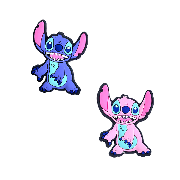 Aplique Emborrachado Personagem Stitch e Angel 8