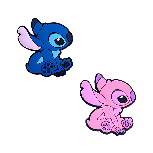 Aplique Emborrachado Personagem Stitch e Angel 1