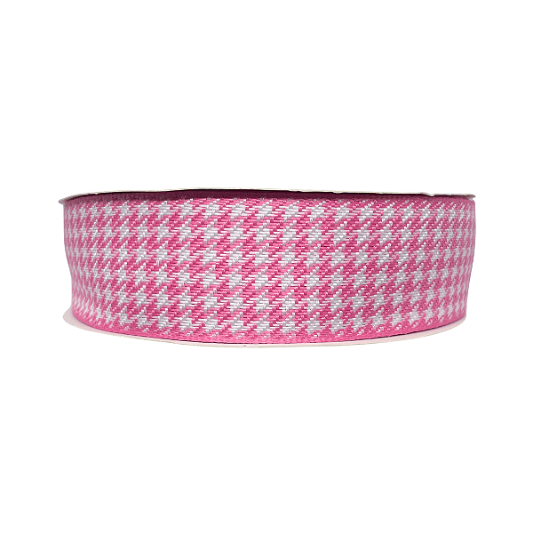 Fita Pied Poule 38mm | Metro | Cor: Rosa Chiclete