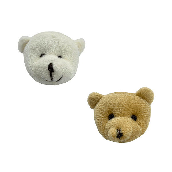 Aplique Cabeça de Urso de Pelúcia