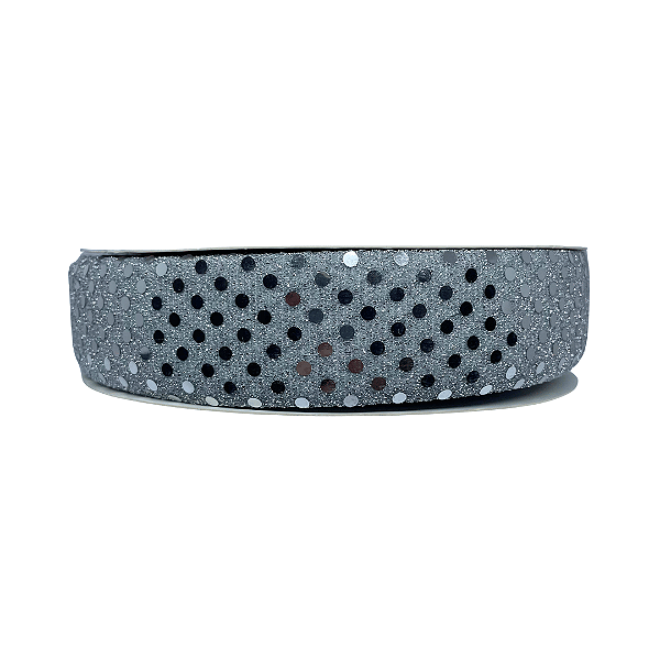 Fita Poá Paete Dupla Face 38mm | Metro | Cor: Prata