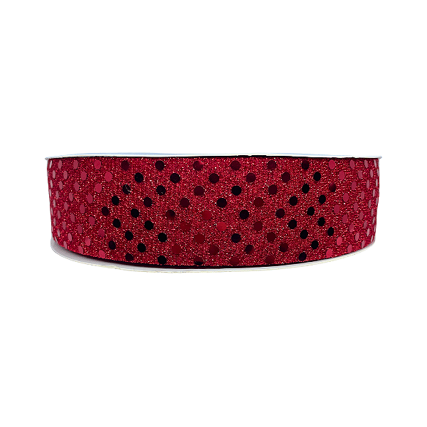Fita Poá Paete Dupla Face 38mm | Metro | Cor: Vermelho