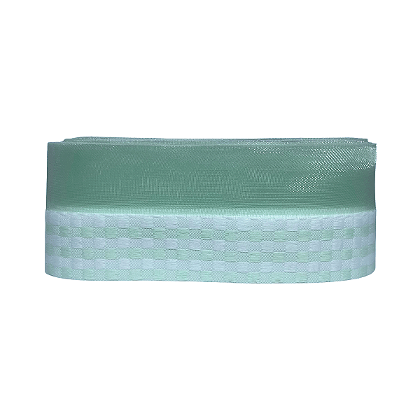 Fita Quadriculada Com Organza 38mm | Metro | Cor: Verde