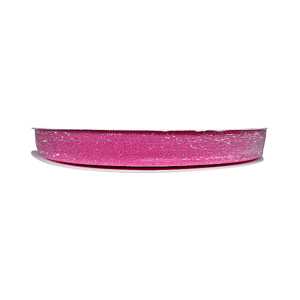 Fita Metalizada Esponjada Glitter 20mm | Metro | Cor: Pink