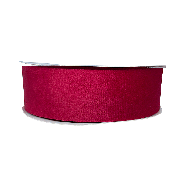 Fita Camurça Lisa 38mm | Metro | Cor: Vermelho