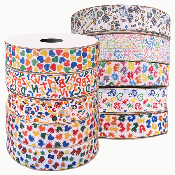 Fita Mili Gorgurão Estampada Escolar 38mm Nº9 | Metro