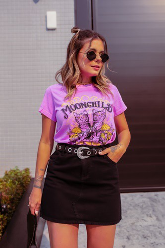 T-SHIRT GATOS - FÚCSIA