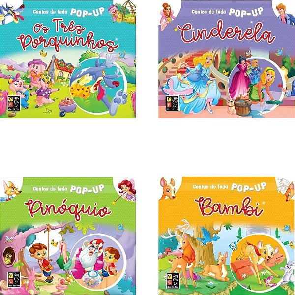 Kit 4 Livros Pop Up  (Capa Dura)