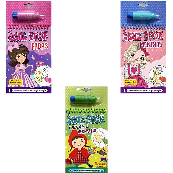 Kit com 3 Livros - Água Book: Fadas + Chapeuzinho Vermelho + Meninas
