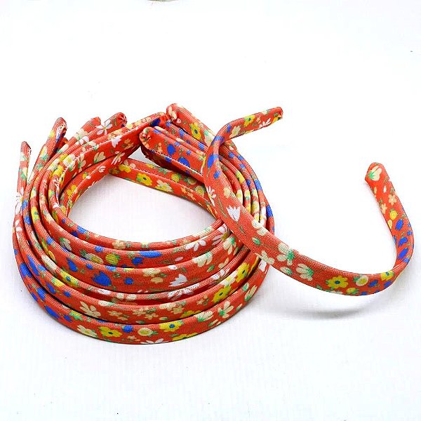 Tiara Encapada Floral - 15mm - Coral