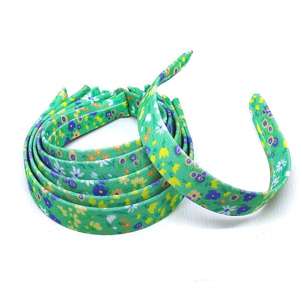 Tiara Encapada Floral - 30mm - Verde