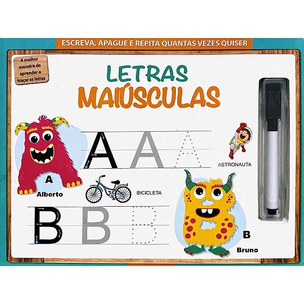 Letras Maiúsculas - Escreva, Apague e Repita