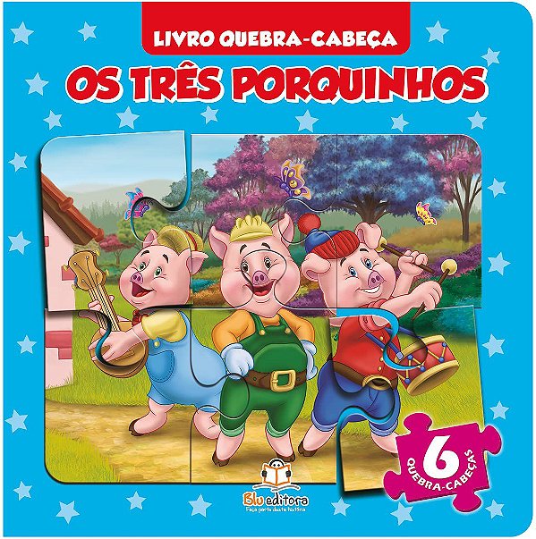 Livro quebra-cabeça: Os três porquinhos