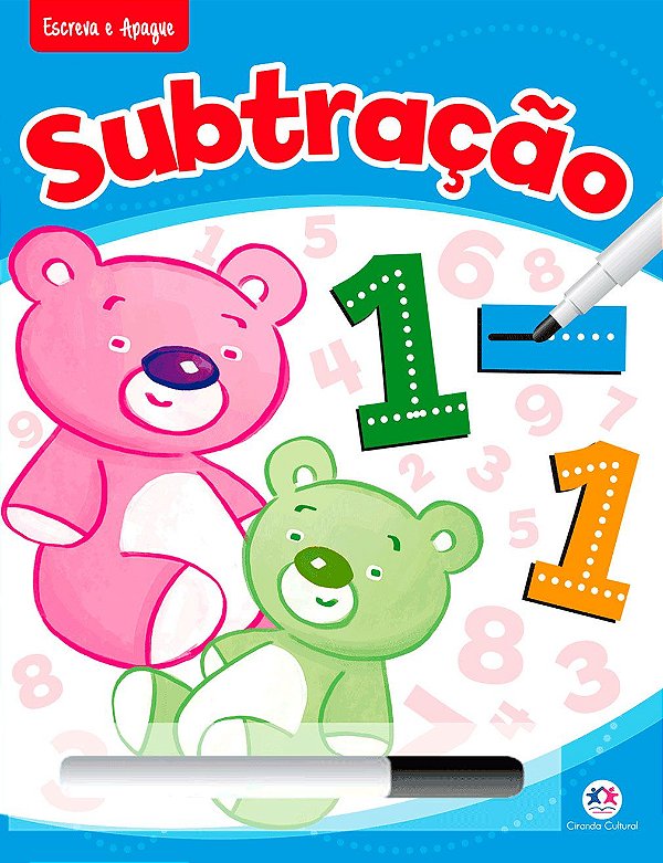 Escreva e apague - Subtração Ursinhos